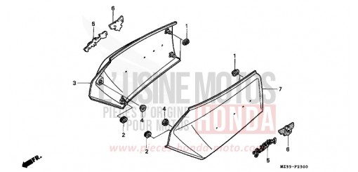 COUVERCLE LATERAL GL1500SET de 1996